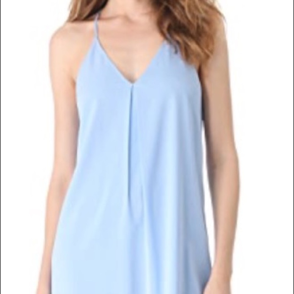 Alice and Olivia Blue Silk Mini Dress
